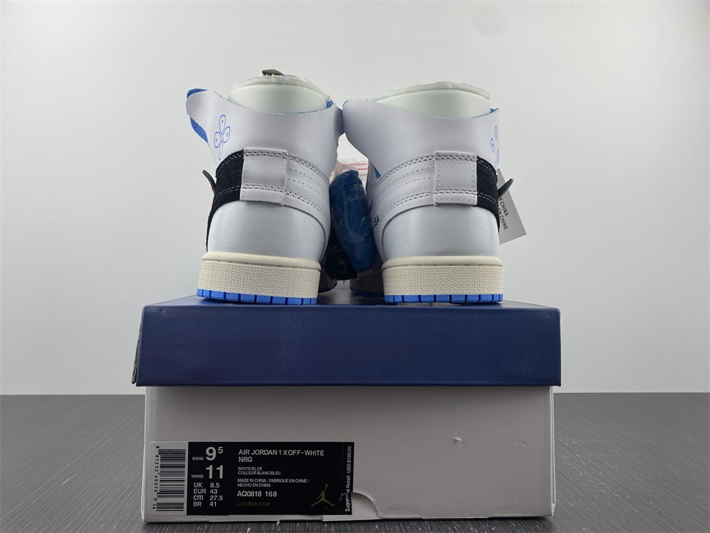 OF X AIR JORDAN 1 BLUE WHIITE AQ0818-168