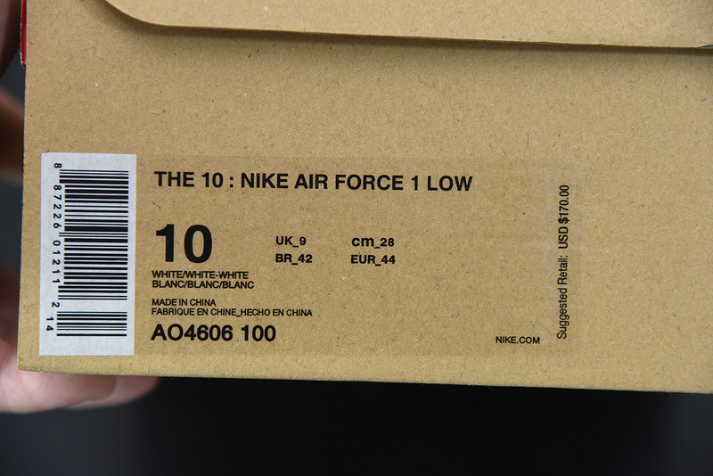 NIKE AIR FORCE 1 LOW "OF" AO4606-100