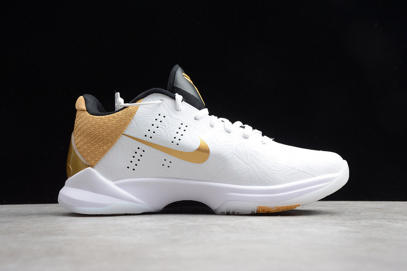 NIKE ZOOM KOBE V PROYRO BLACK MONTH WHITE GOLD CT8044-100