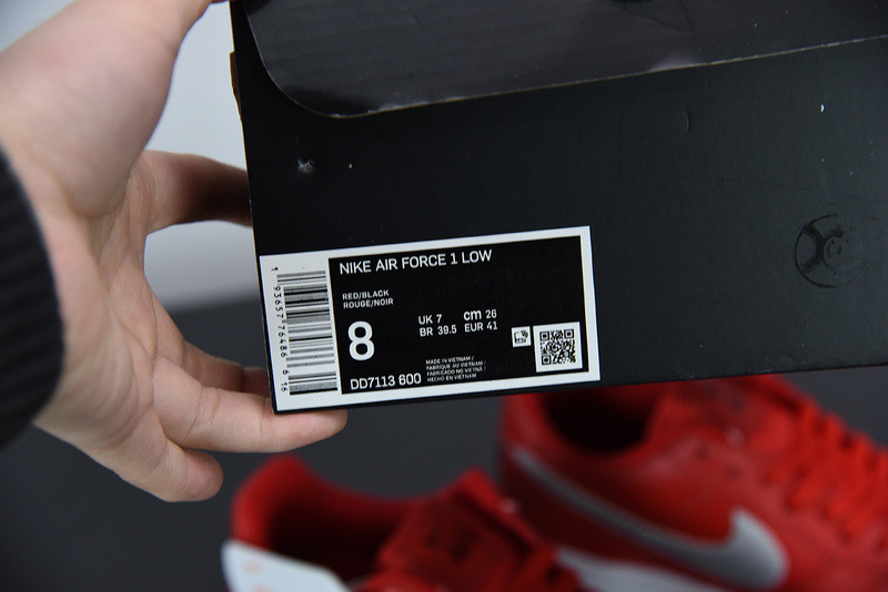 NIKE AIR FORCE 1 LOW IN RED AND GREY DD7113-600
