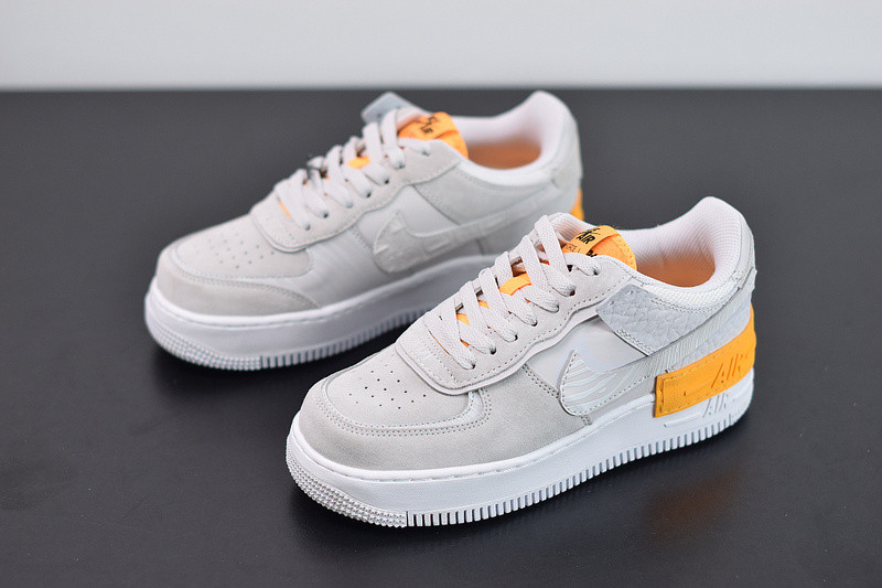 NIKE AIR FORCE 1 SHADOW VAST GREY LASTER ORANGE CU3446-001