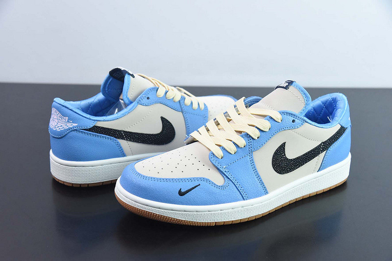 AIR Jordan 1 Retro Low OG Black Dark Powder Blue CZ0790-100