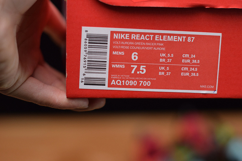 NIKE REACT ELEMENT 87 "HYPER FUSION" AQ1090-700