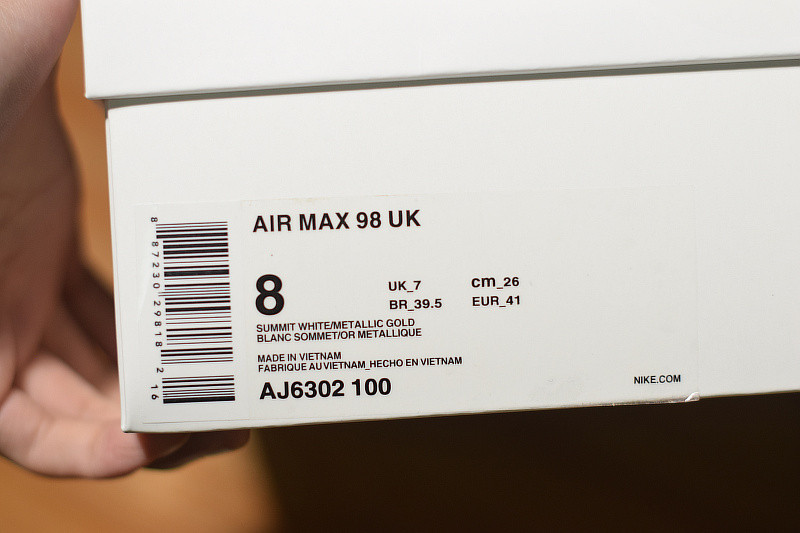 NIKE AIR MAX 98 UK "PRIME MERIDIAN" AJ6302-100
