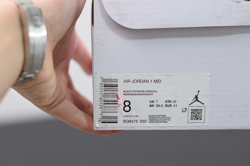 AIR JORDAN 1 MID IN MILITARY BQ6472-030