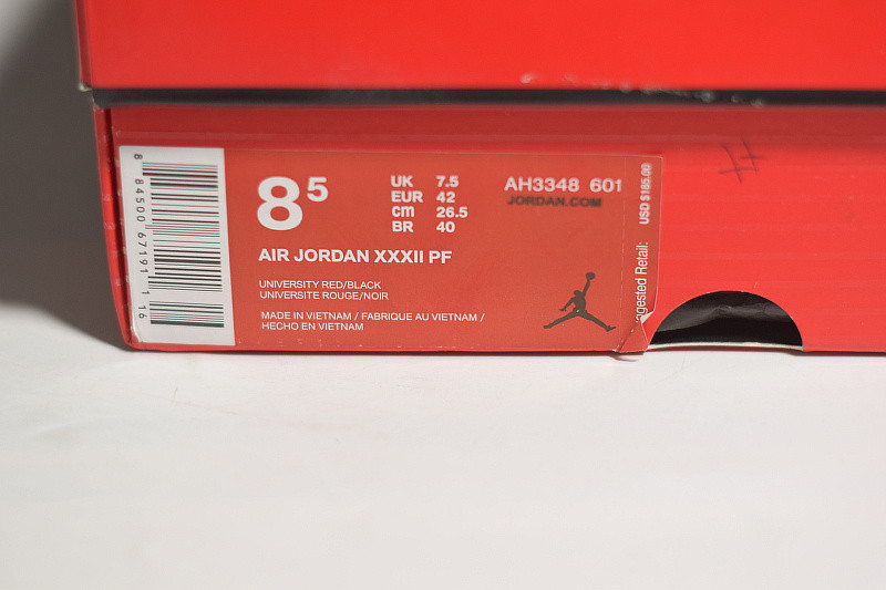 AIR JORDAN PF 32 ROSSO CORSA RED BLACK AH3348-601