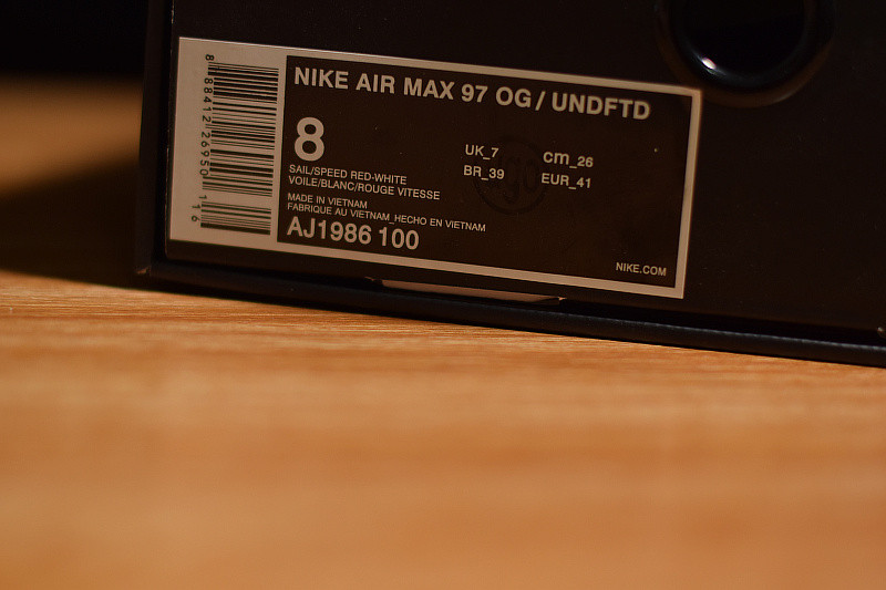 NIKE AIR MAX 97 OG/ UNDFTD "UNDEFEATED" AJ1986-100