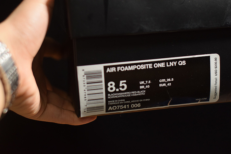 NIKE AIR FOAMPOSITE ONE LNY QS "LUNAR NEW YEAR 2018" AO7541-006