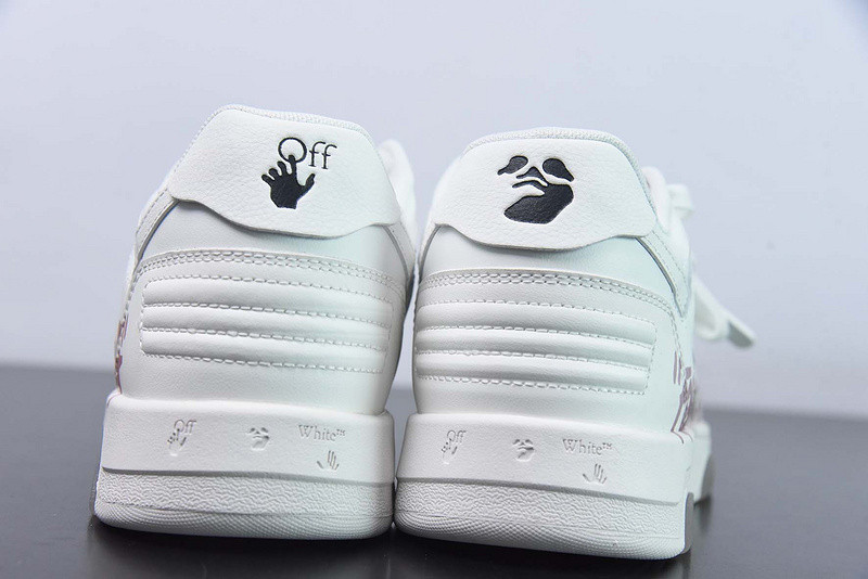 OF™ C/O VIRGIL ABLOH OUT OF OFFICE LOW-TOP LEATHER SNEAKERS ‘OOO“