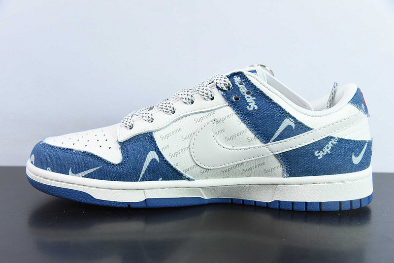 Nike SB Dunk Low Supreme Denim Blue Off White Red FC1688-194