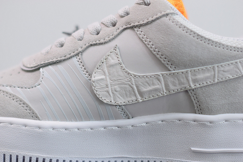 NIKE AIR FORCE 1 SHADOW VAST GREY LASTER ORANGE CU3446-001