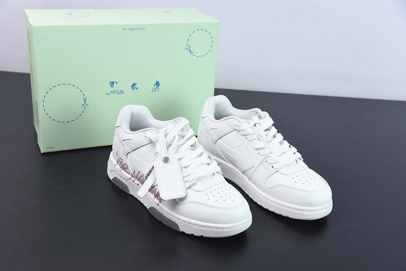 OF™ C/O VIRGIL ABLOH OUT OF OFFICE LOW-TOP LEATHER SNEAKERS ‘OOO“