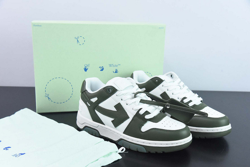OF™ C/O VIRGIL ABLOH OUT OF OFFICE LOW-TOP LEATHER SNEAKERS ‘OOO“