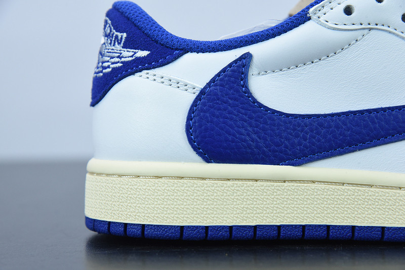 FRAGMENT DESIGN X TRAVIS SCOTT X AIR JORDAN 1 RETRO LOW WHITE ROYAL BLUE DM9868-218